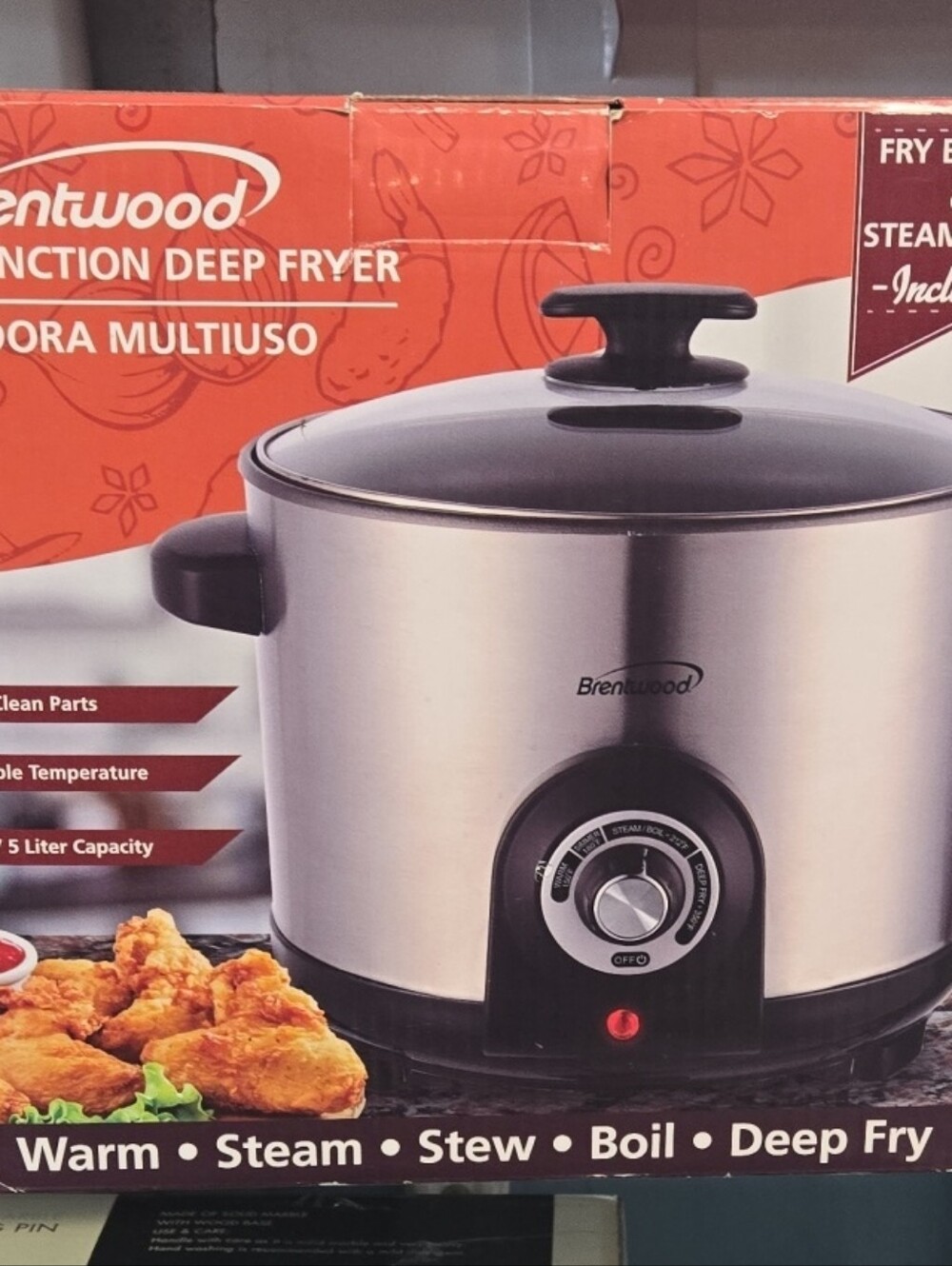 Multi-Function Deep Fryer in Silver